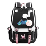 Usb Student Backpack Men's And Women's Casual Woven Strap Flip Backpack