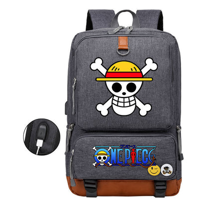 Printed Usb Youth Student Backpack For Leisure Travel Backpack