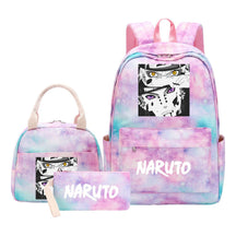 Naruto Teenage Girls School Bag Lunch Bag Three Piece Backpack Set