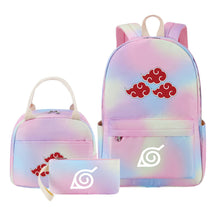 Naruto Student Girl Backpack Lunch Bag Three Piece Set Backpack Set