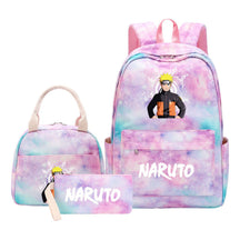 Naruto Student Girl Backpack Lunch Bag Three Piece Set Backpack Set