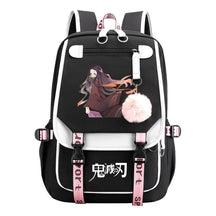 Cartoon Fashion Usb Youth Student Backpack Men's And Women's Leisure Ribbon Flip Backpack