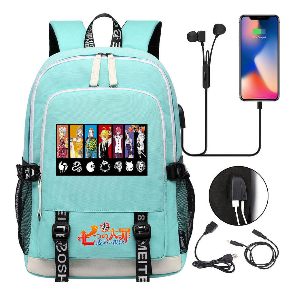 Junior Student Backpack Usb Leisure Backpack For Boys And Girls