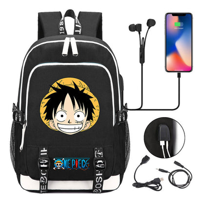 Anime Pirate Wang Lufei Youth Student School Bag Usb Men's And Women's Leisure Backpack
