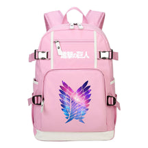 Giant Wings Of Cartoon And Anime Attack Youth Student Backpack, Leisure Travel Backpack