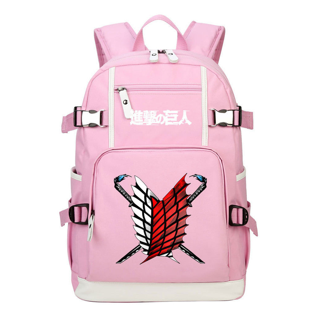 Giant Wings Of Anime Attack, Youth Student School Bag, Men's And Women's Backpack, Leisure Travel Backpack