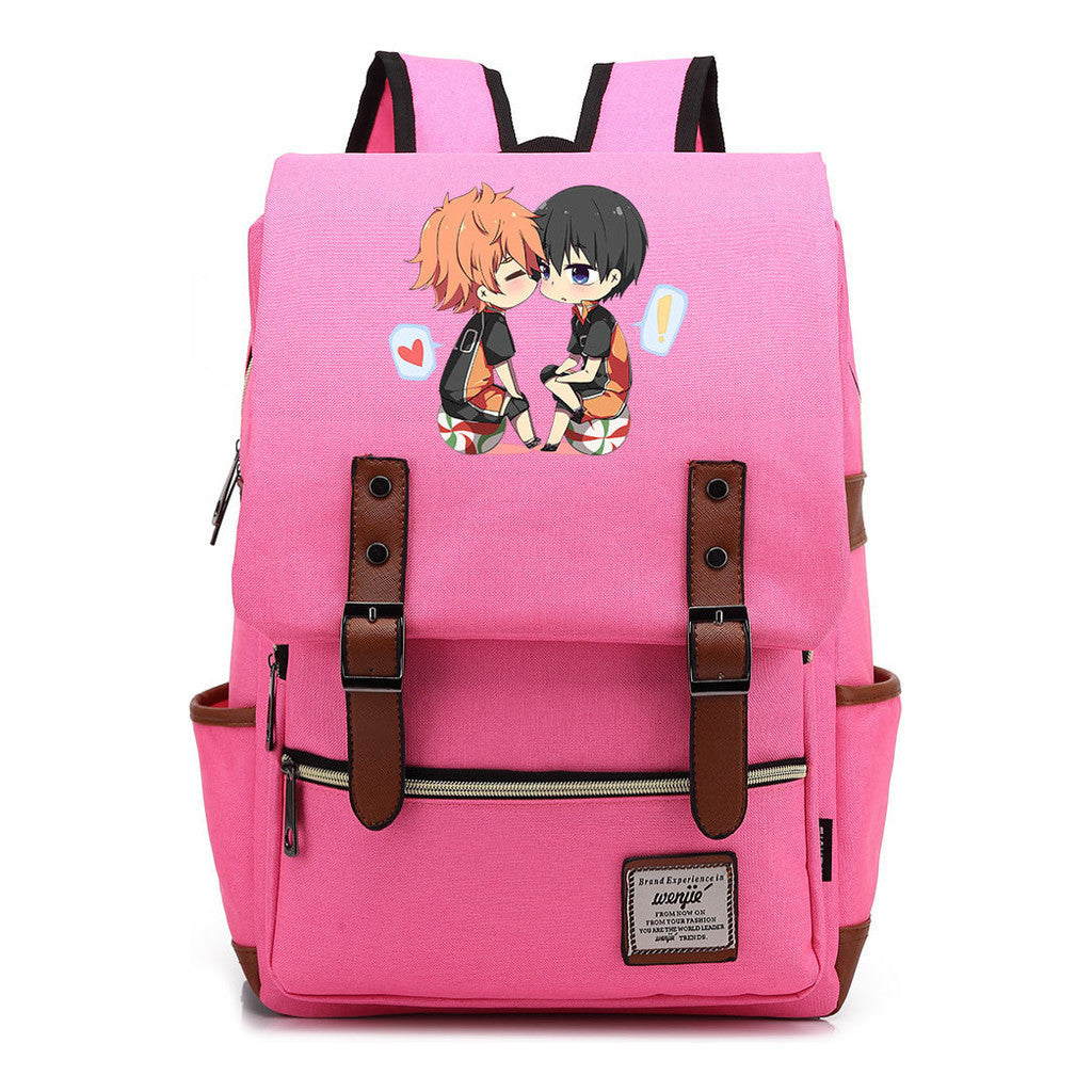 Volleyball Youth Printed Student School Bag Casual Belt Buckle Classic Backpack