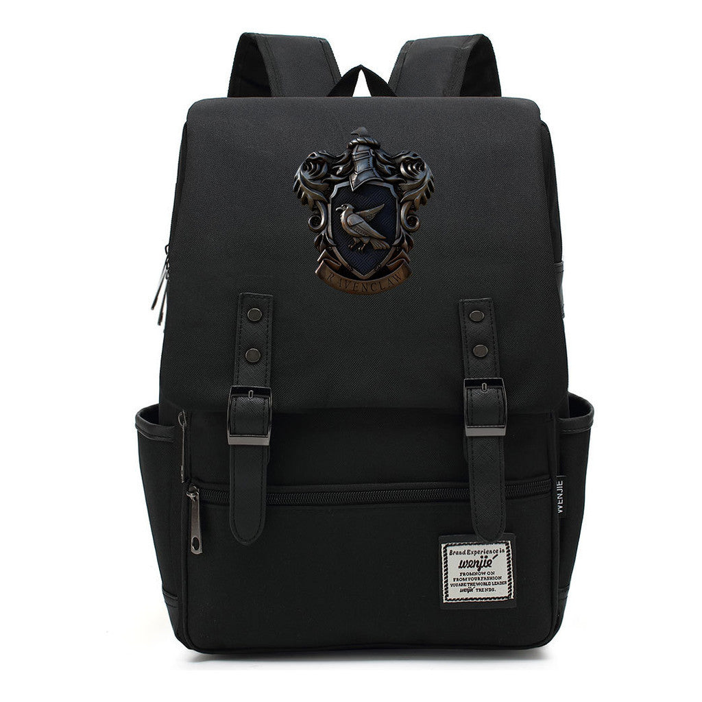 School Of Witchcraft And Wizardry Printed Youth Student School Bag Casual Belt Buckle Classic Backpack