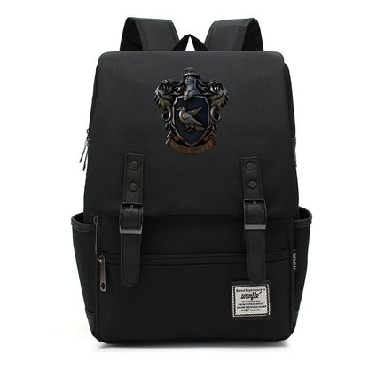 School Of Witchcraft And Wizardry Printed Youth Student School Bag Casual Belt Buckle Classic Backpack