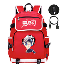 Anime Cartoon Usb Youth Student Backpack For Men And Women Leisure Backpack