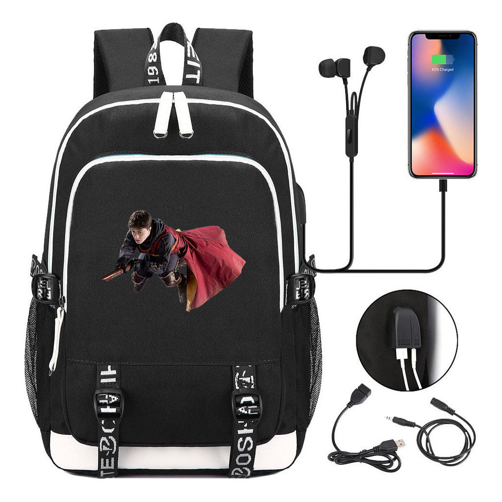 Magic School Youth Student Backpack Usb Men's And Women's Leisure Backpack