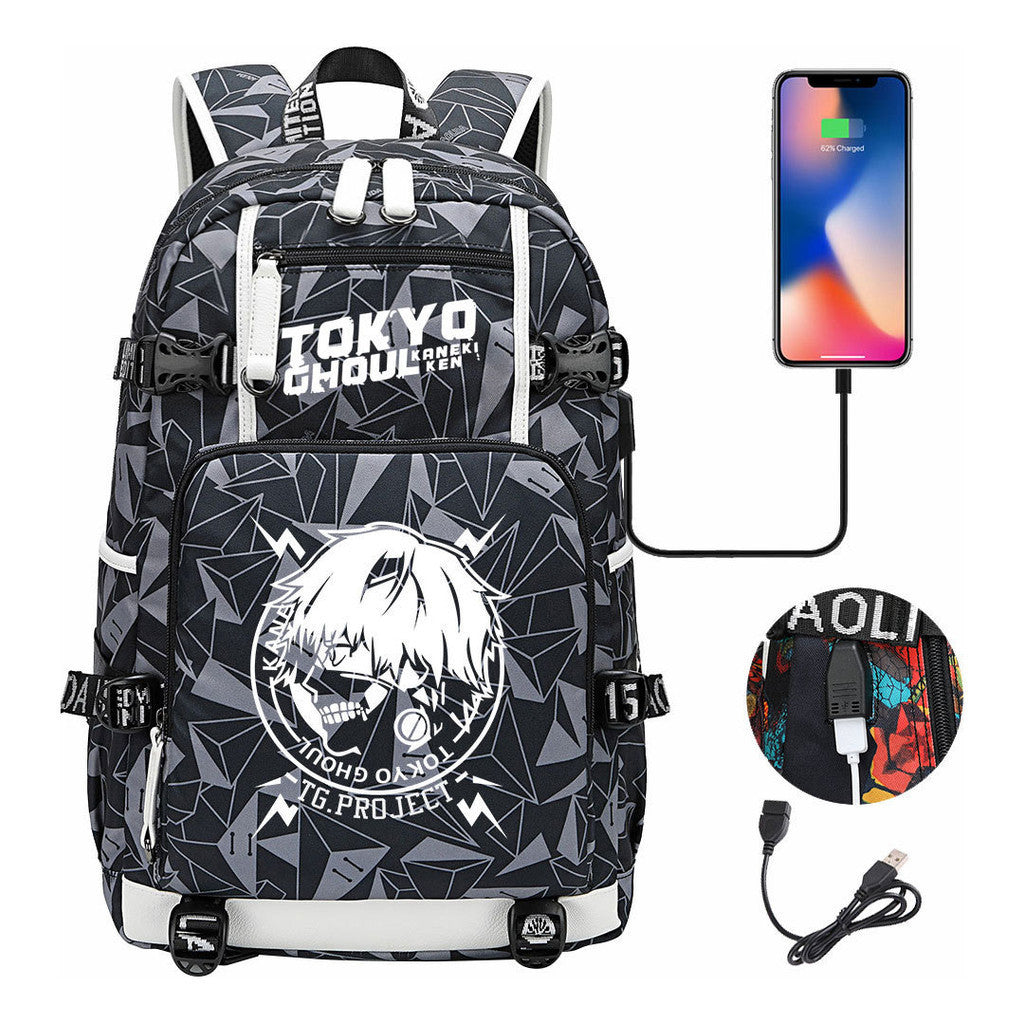 Usb Large Capacity Youth Student Backpack For Leisure Travel Backpack