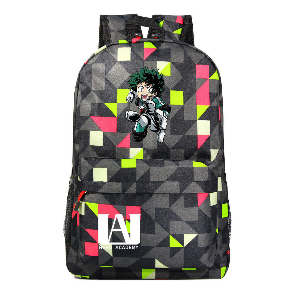 Cartoon Fashion Anime My Hero Academy Printed Youth Student Backpack Men's And Women's Leisure Backpack