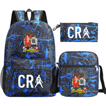 Football Star Cristiano Ronaldo Printed Youth Student Backpack 3pcs/Set Backpacks