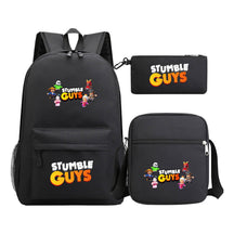 Three piece printed student backpack set for boys and girls, backpack set