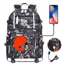 Rugby Team Printed Usb Youth Student Backpack, Leisure Travel Backpack