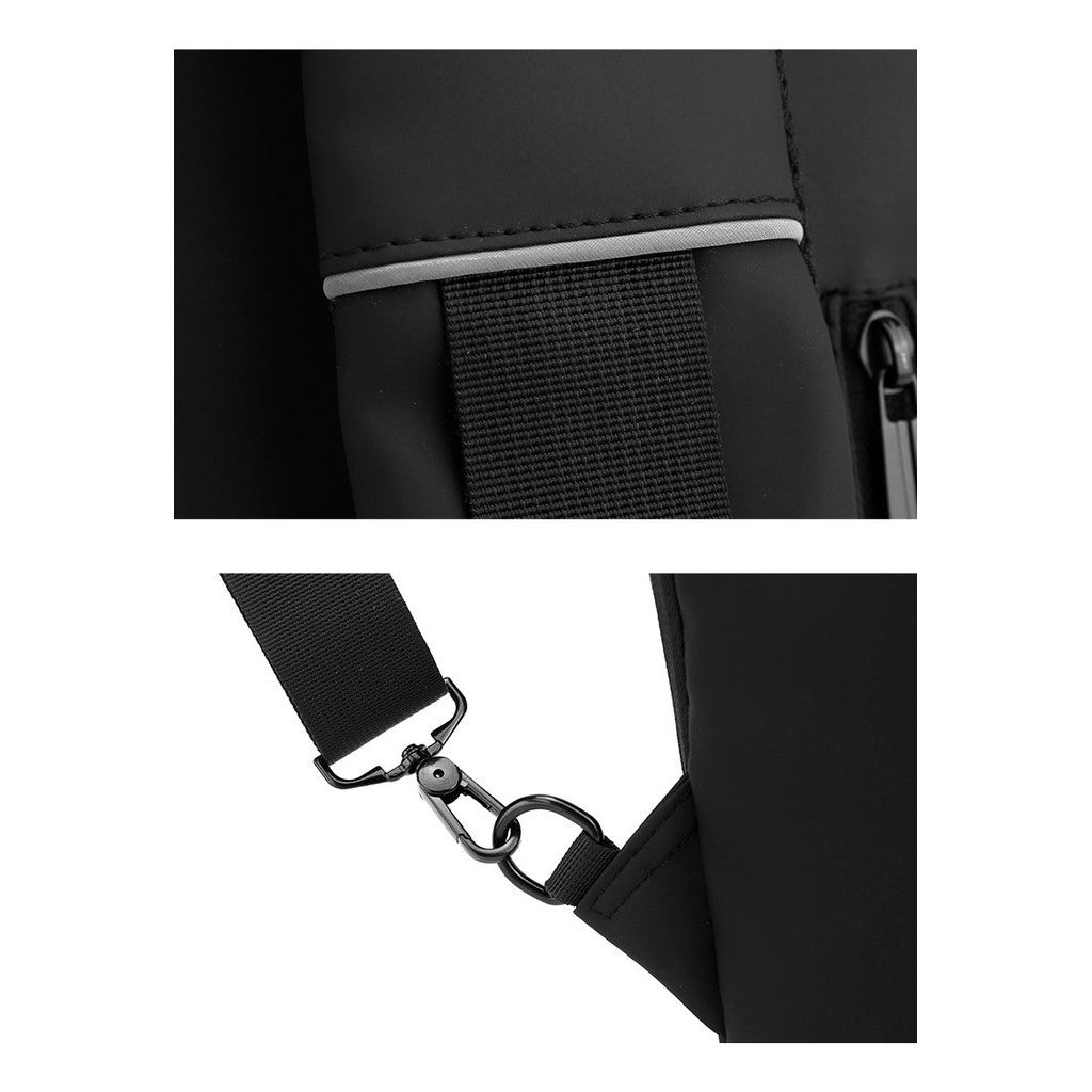 Usb Chest Bag Password Lock Men's Shoulder Bag Casual Sports Waist Bag Small Bag Multifunctional Crossbody Bag