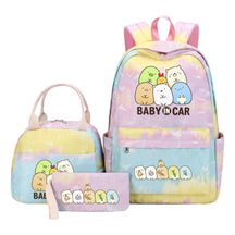 Game Corner Biology Youth Student Girls School Bag Lunch Bag Three Piece Set Backpack Set