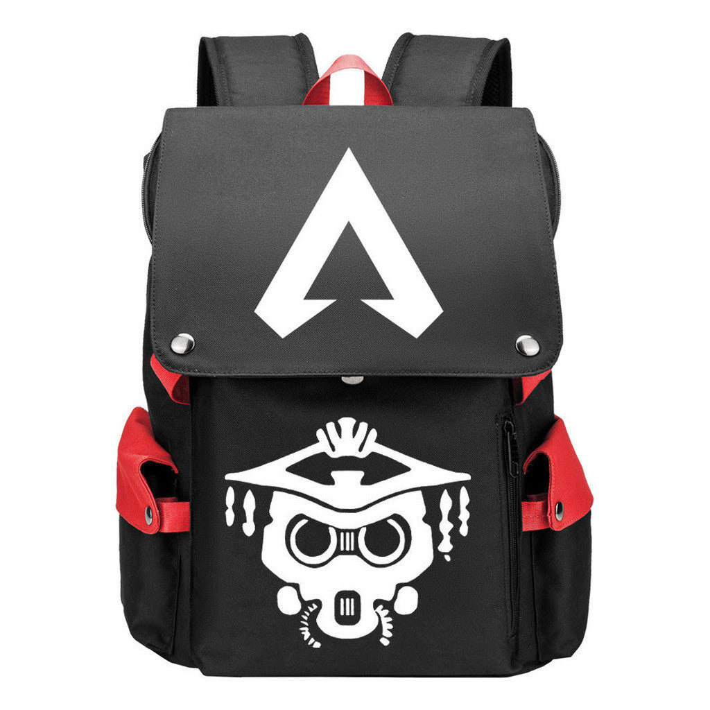 Apex Hero Print Usb Charging Cap Head Style Student School Bag Casual Backpack