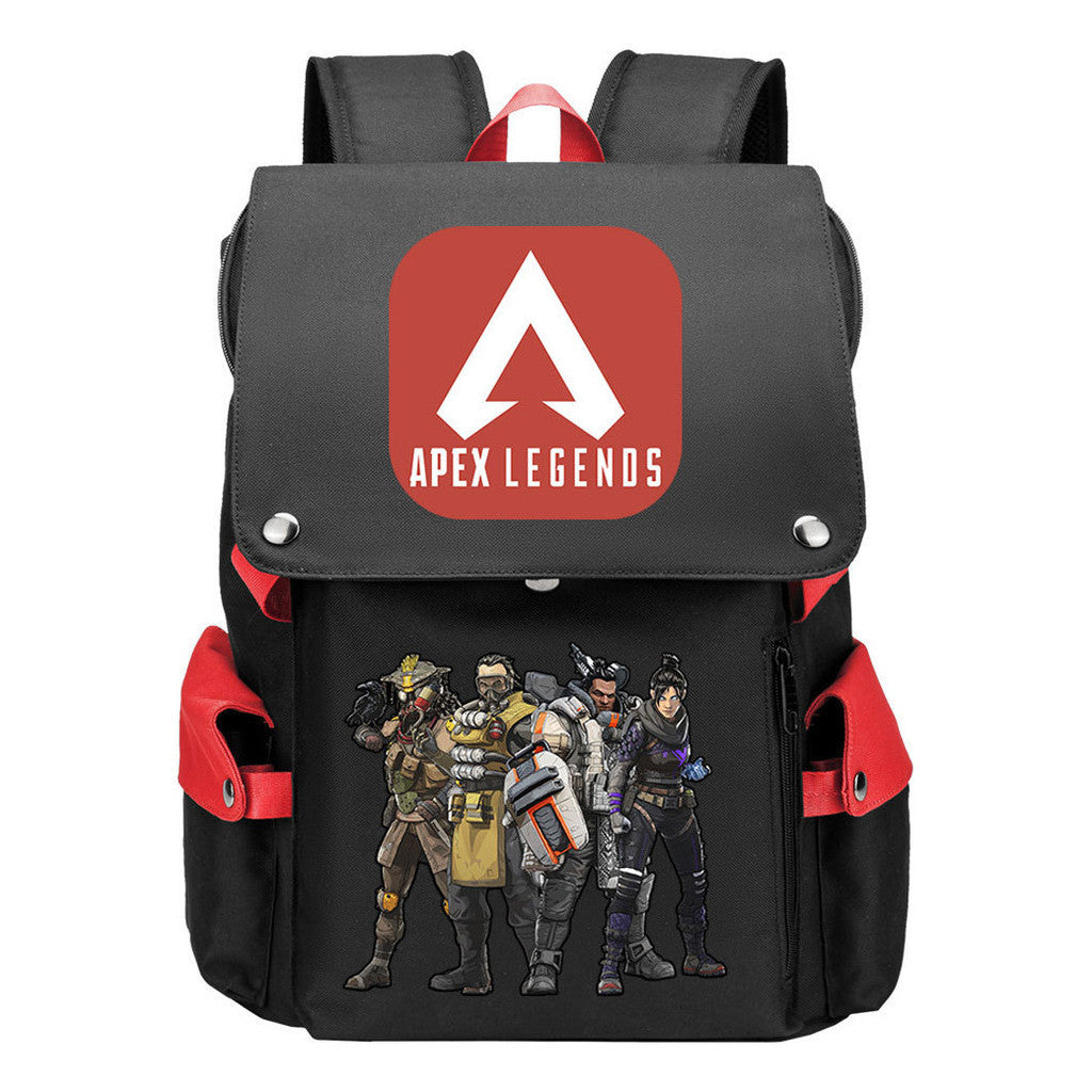 Apex Hero Print Usb Charging Cap Headpiece Student Backpack Leisure Backpack