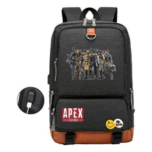 Apex Hero Print Usb Youth School Bag Leisure Travel Backpack