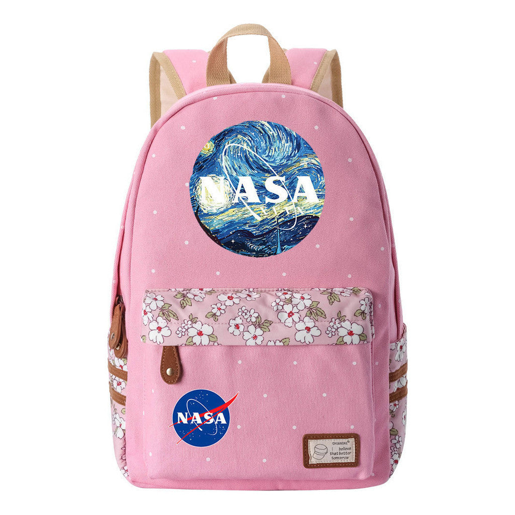 Fashionable Printed Student Backpack From Nasa, Casual Backpack