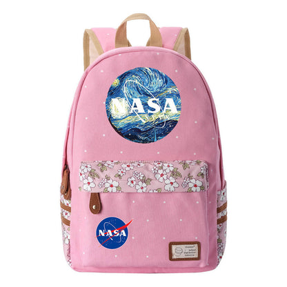 Fashionable Printed Student Backpack From Nasa, Casual Backpack