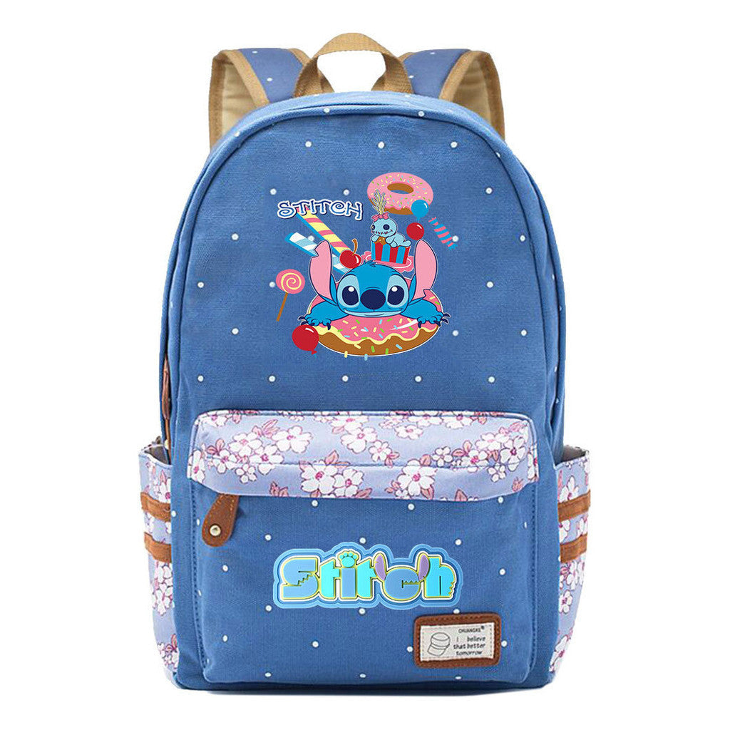 Interstellar Baby Stitch Printed Youth Student Backpack Casual Backpack