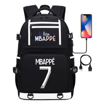 Football Star Mbappe Printed Usb Youth Student Backpack, Boy's And Girl's Backpack, Leisure Travel Backpack