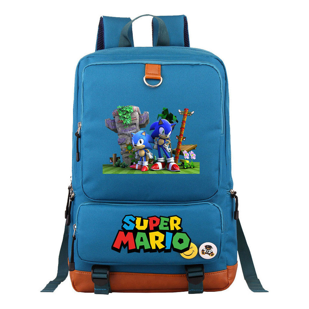 Super Mario Print Youth Student Backpack, Travel Bag, Men's And Women's Backpack