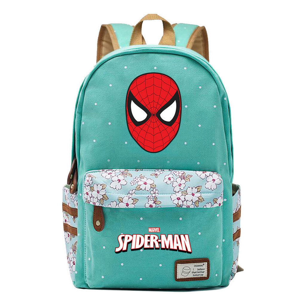 Superhero Printed Student Backpack Men And Women's Leisure Travel Backpack