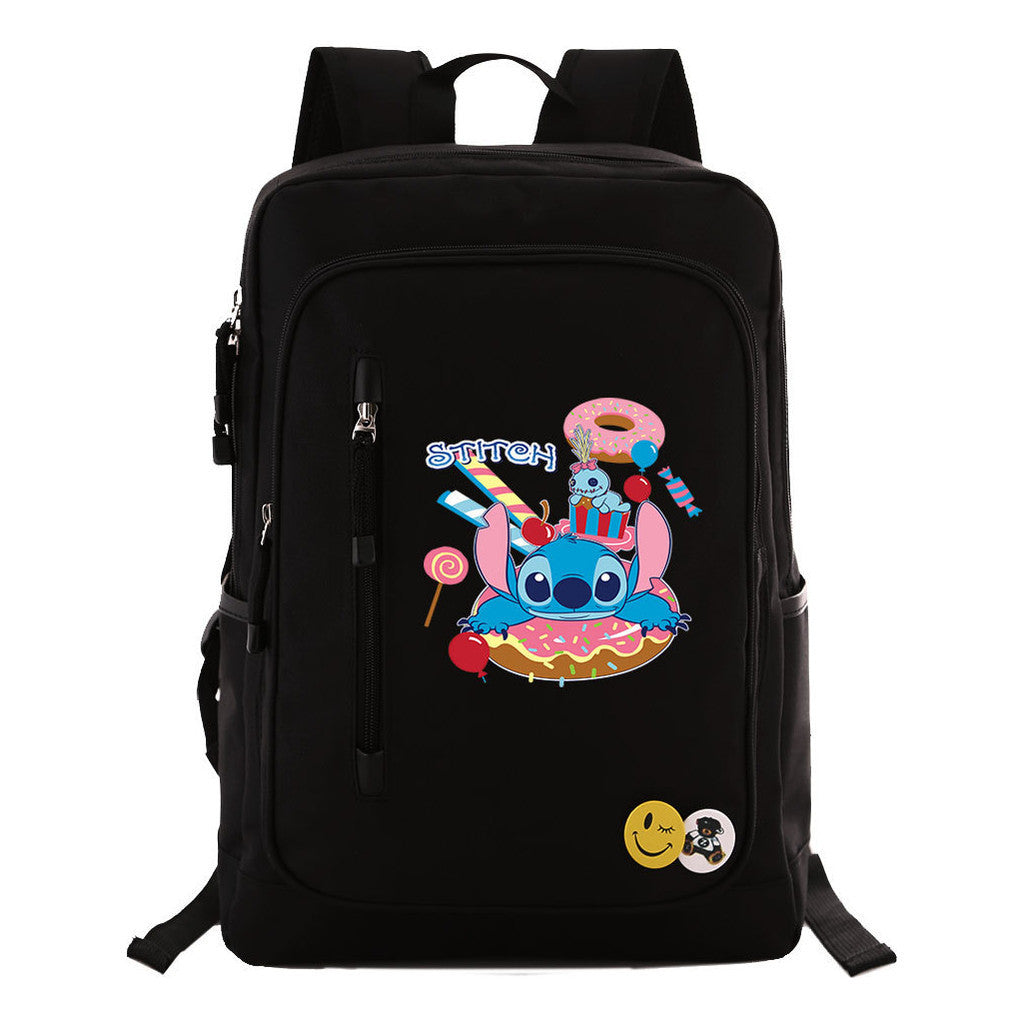 Sports Football Star Printed Youth Student Backpack For Leisure Travel Backpack