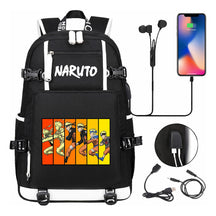 Naruto Usb Large Capacity Youth Student Backpack For Leisure Travel Backpack