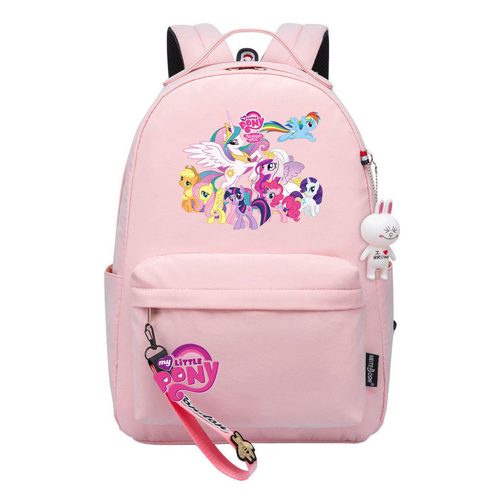 Cartoon Pony Unicorn Printed Youth Student School Bag Men's And Women's Leisure Bag Women's Backpack