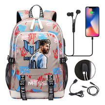 Sports Football Star Usb Youth Student Backpack For Men And Women's Leisure Sports Backpack