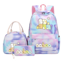 Game Corner Biology Student Girls School Bag Lunch Bag Three Piece Set Backpack Set