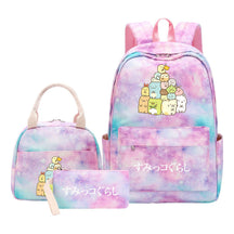 Game Corner Biology Youth Student Girls School Bag Lunch Bag Three Piece Set Backpack Set