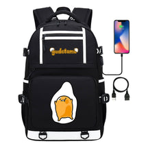 Cartoon Cartoon Lazy Egg Usb Student Backpack Backpack Leisure Travel Bag