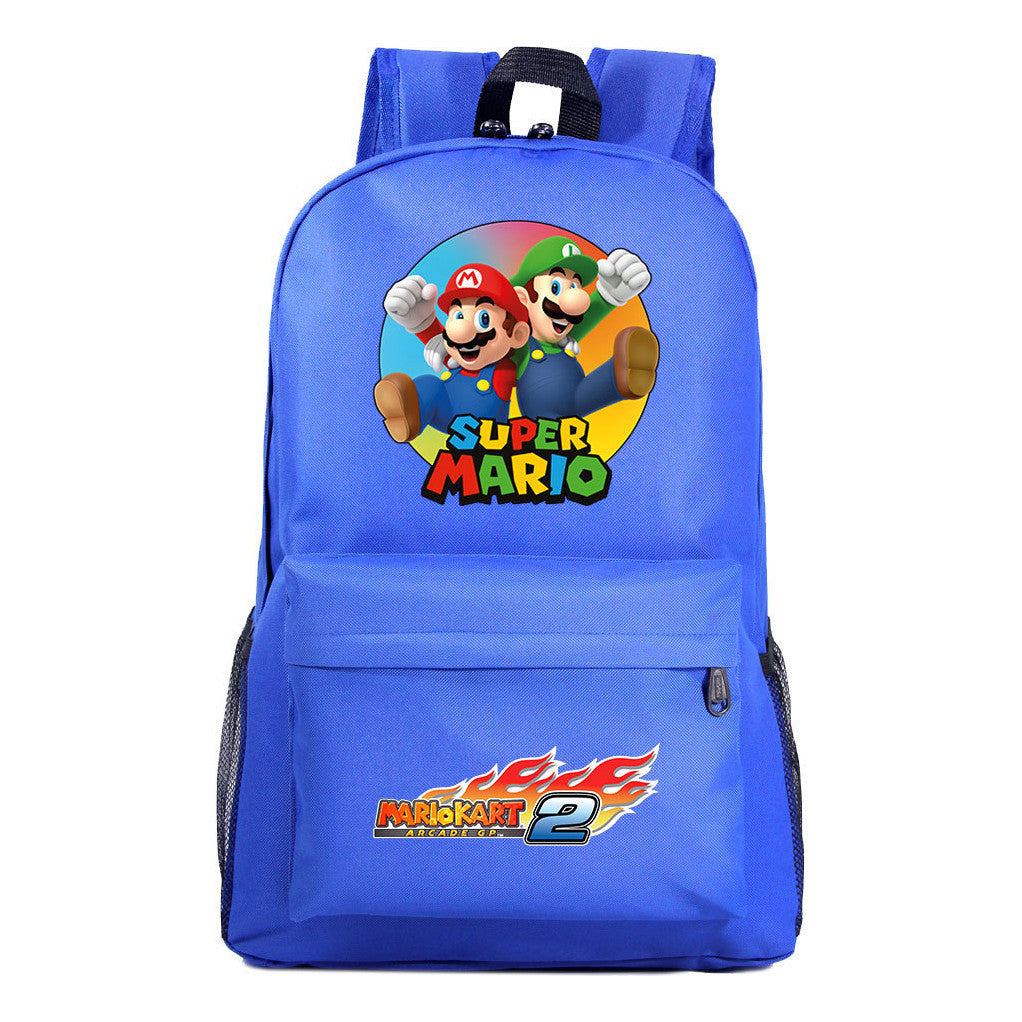Super Mario Starry Sky Student Backpack For Men And Women's Leisure Travel Backpack