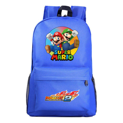 Super Mario Starry Sky Student Backpack For Men And Women's Leisure Travel Backpack