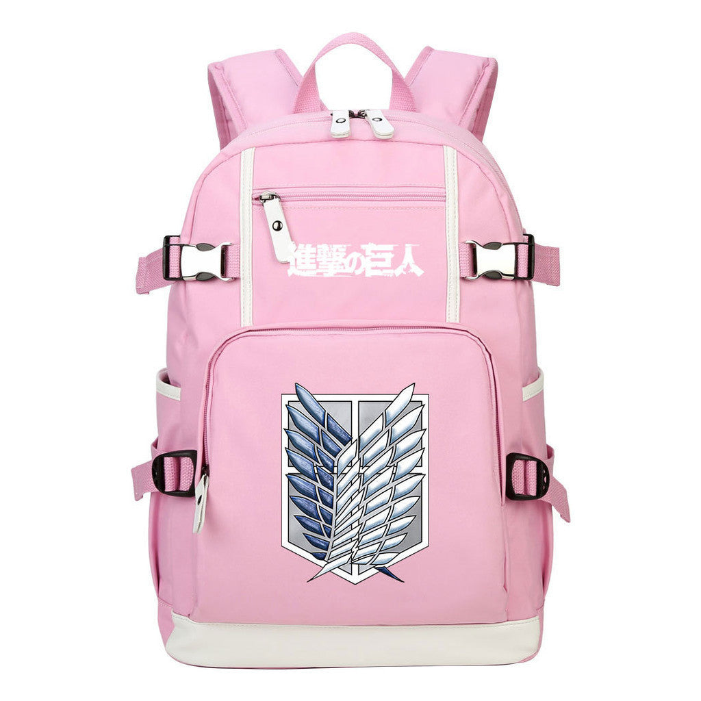 Giant Wings Of Anime Attack, Youth Student School Bag, Men's And Women's Backpack, Leisure Travel Backpack