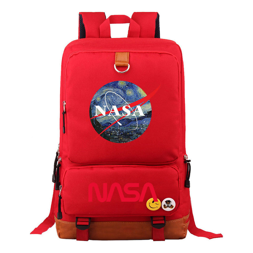 Nasa Fashion Printed Youth Student School Bag Large Capacity Travel Bag Men's And Women's Backpack
