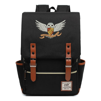 School Of Witchcraft And Wizardry Printed Student Backpack For Men And Women, Casual Belt Buckle, Classic Backpack 43*29*13.5cm