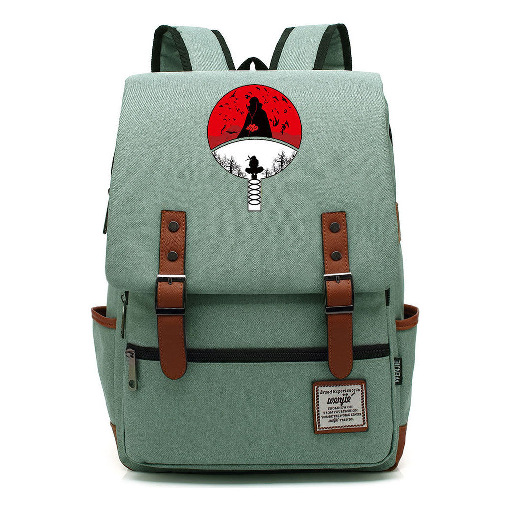 Naruto Printed Teenage Student Backpack For Men And Women, Casual Belt Buckle, Classic Backpack
