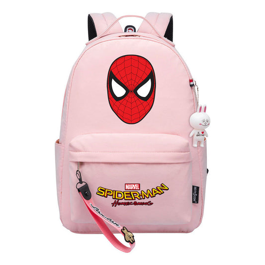 Superhero printed student backpack for boys and girls, casual travel bag with backpacks