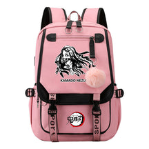 Cartoon Fashion Usb Youth Student Backpack Boy's And Girl's Leisure Ribbon Flip Backpack