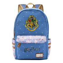 School Of Witchcraft And Wizardry Student Backpack With Floral Canvas Backpack
