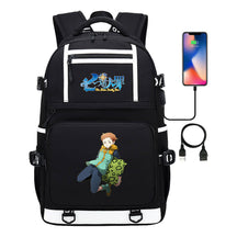 Seven Major Crimes In Comics, Printed Usb Youth Student Backpack, Men's And Women's Leisure Travel Backpack