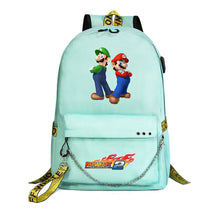 Super Mario Printed Teenage Student Backpack For Men And Women With Casual Woven Straps Backpack