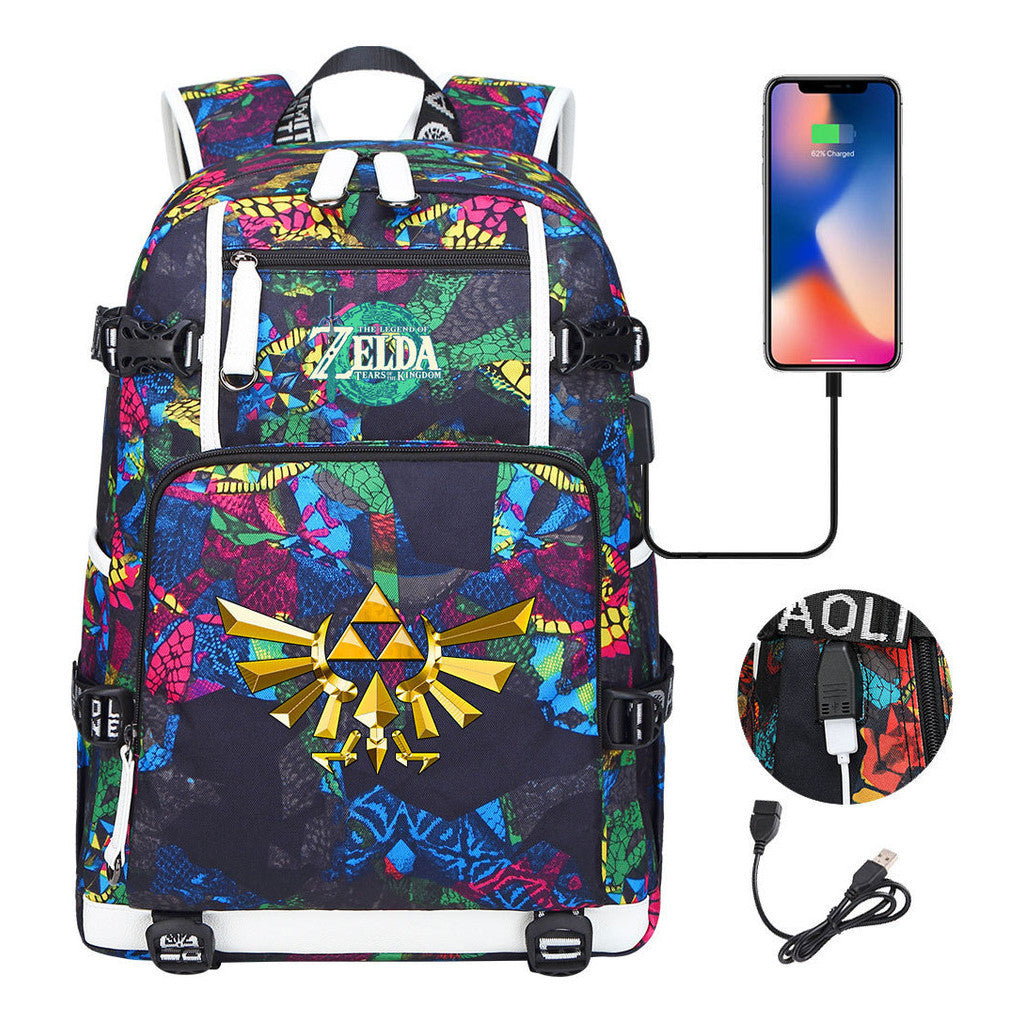 Legend Of Zelda Printed Backpack For Men And Women With Large Capacity Leisure Travel Backpack